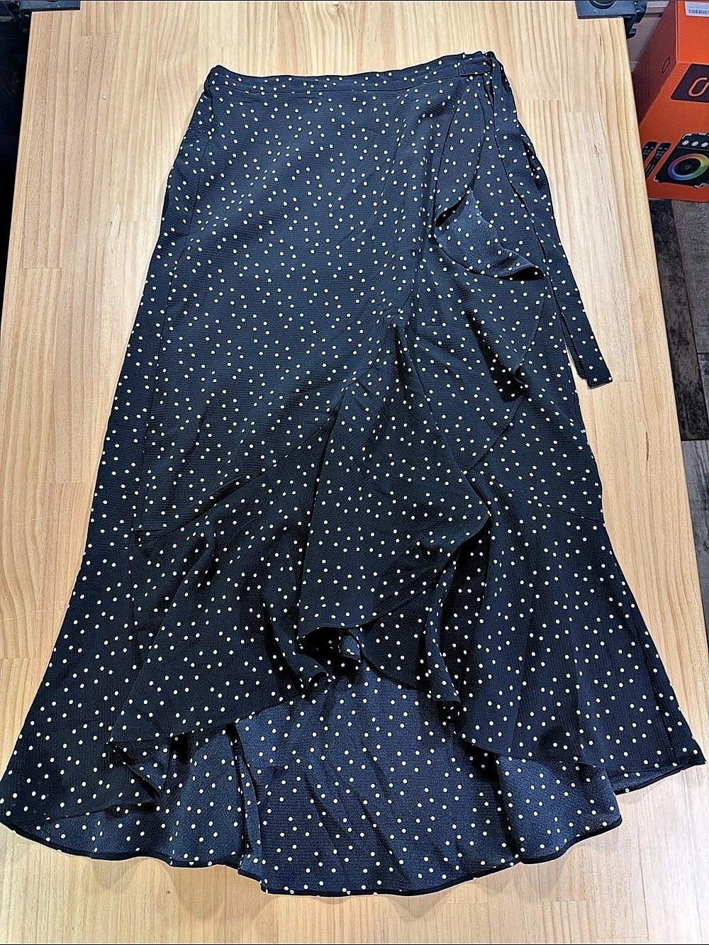 Max Studio Polka Dot Maxi Skirt Size XS B18